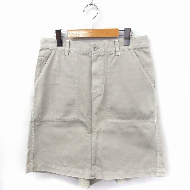 【中古】ズッカ zucca パンツ キュロット ひざ丈 無地 シンプル 綿 M ベージュ /FT11 レディース 【ベクトル 古着】 200422 ブランド古着ベクトルプレミアム店