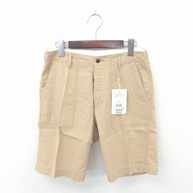 樂天商城 - 【中古】未使用品 ドレステリア DRESSTERIOR タグ付 LE TiROiR パンツ ハーフ ショート ボタンフライ M 茶 ベージュ /TT メンズ 【ベクトル 古着】 251121