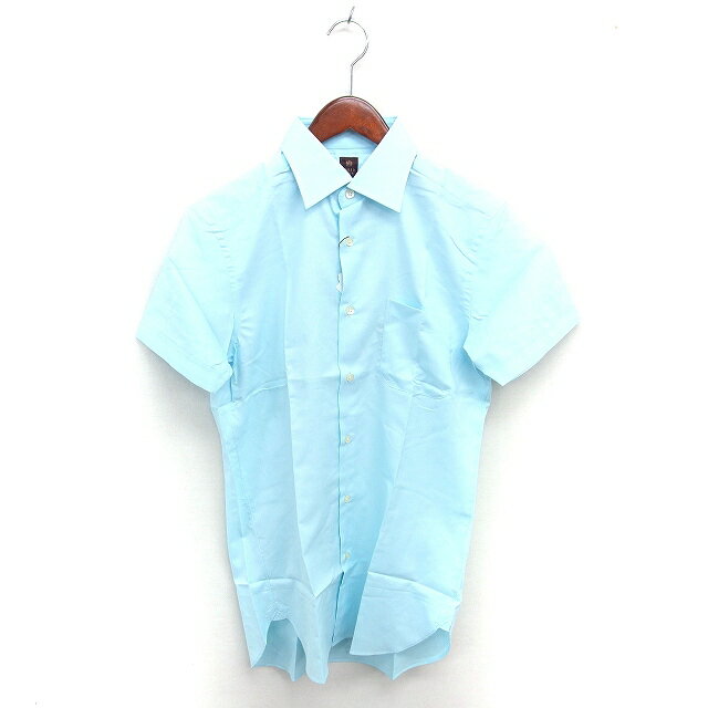 【中古】未使用品 タケオキクチ TAKEO KIKUCHI タグ付き ステンカラー シャツ カジュアル 無地 シンプル 半袖 01 S ライトブルー 青 /TT メンズ 【ベクトル 古着】 251205