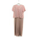 【中古】グリーンレーベルリラクシング ユナイテッドアローズ green label relaxing オールインワン サロペットパンツ レースボレロ付き 無地 ベージュ /FT6 レディース 【ベクトル 古着】 250514
