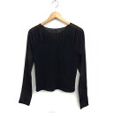 【中古】ノーリーズ Nolley's シアー カットソー Tシャツ 長袖 切替 無地 38 ブラック 黒 /FT42 レディース 【ベクトル 古着】 250502(4)