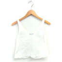 【中古】ザ ニューハウス The NEWHOUSE タンクトップ ワッフル生地 ノースリーブ S アイボリー /TT レディース 【ベクトル 古着】 250503