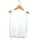 【中古】未使用品 アーバンリサーチ URBAN RESEARCH タグ付き タンクトップ 透け感 無地 シンプル コットン混 ストレッチ F オフホワイト /NT28 レディース 【ベクトル 古着】 250505