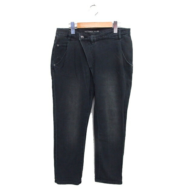 マイケルコース MICHAEL KORS ワイド デニム ジーンズ コットン 綿 ジップフライ 26 チャコールグレー /NT23 レディース 250512