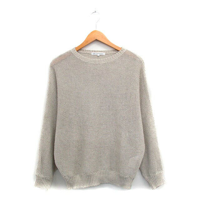 【中古】23区 オンワード樫山 ニット セーター 長袖 リネン シンプル 38 ベージュ /KT26 レディース 【ベクトル 古着】 250508