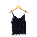【中古】アルアバイル allureville ベロア キャミソール タンクトップ 光沢 2 ネイビー 紺 /TT レディース 【ベクトル 古着】 250505
