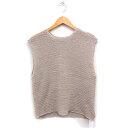 【中古】未使用品 スタイルミキサー STYLEMIXER タグ付きリネン混 ニット ベスト バックスリット 無地 F ベージュ /FT25 レディース 【ベクト...