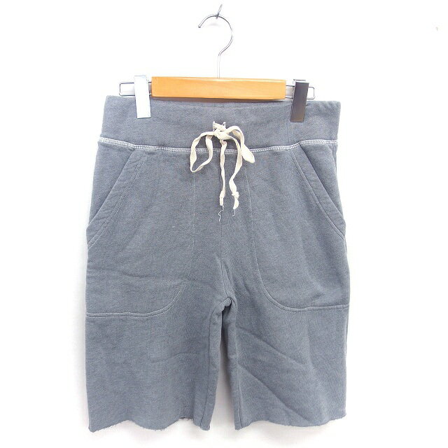 【中古】オルタナティブ ALTERNATIVE ハーフパンツ スウェット 裏起毛 腰ひも S グレー /TT メンズ 【ベクトル 古着】 251206