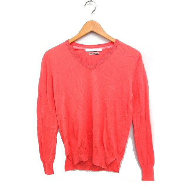 【中古】スピック&スパン Spick&Span Vネック ニット セーター 長袖 無地 コットン 綿 コーラル /FT8 レディース 【ベクトル 古着】 250501(4)