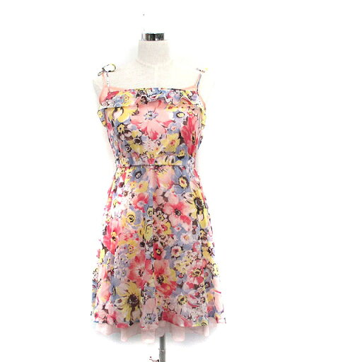【中古】ペイトンプレイス PEYTON PLACE キャミワンピース ミニ フリル 花柄 M ピンク /KT26 レディース 【ベクトル 古着】 250515 【中古】ペイトンプレイス PEYTON PLACE キャミワンピース ミニ フリル 花柄 M ピンク /KT26 レディース 【ベクトル 古着】 250515