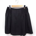【中古】アナトリエ ANATELIER スカート シャーリング フレア ミニ 無地 シンプル 38 ブラック 黒 /FT8 レディース 【ベクトル 古着】 200806 ブランド古着ベクトルプレミアム店(4)