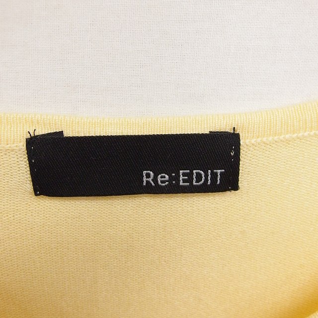 【中古】RE:EDIT ニット セーター Vネック 無地 シンプル 長袖 M 黄 イエロー /TT51 レディース 【ベクトル 古着】 200805 ブランド古着ベクトルプレミアム店 auc-vector-18952758 ブランド古着の買取販売ベクトル サンプル画像3