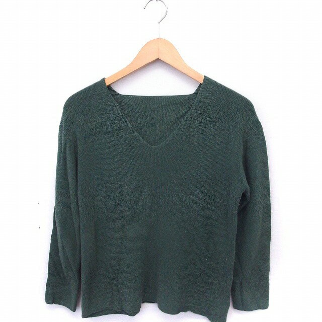 V-Neck - 【中古】アングリッド UNGRID ニット セーター Vネック 長袖 シンプル F グリーン 緑 /FT48 レディース 【ベクトル 古着】 200827 ブランド古着ベクトルプレミアム店