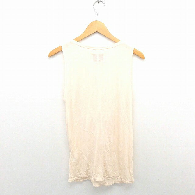 【中古】ラグナムーン LagunaMoon チュニック ワンピース プルオーバー 前結び ノースリーブ F ライトベージュ 薄茶 /TT40 レディース 【ベクトル 古着】 200813 ブランド古着ベクトルプレミアム店