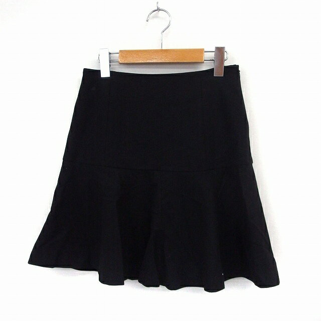 【中古】ストロベリーフィールズ STRAWBERRY-FIELDS スカート フレア 膝丈 シンプル サイドジップ 1 ブラック /ST22 レディース 【ベクトル 古着】 200903 ブランド古着ベクトルプレミアム店
