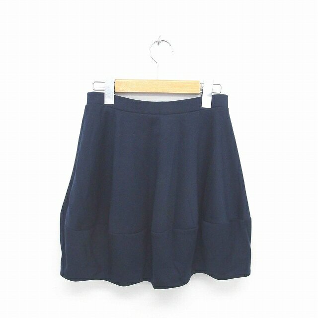 【中古】Jet Label スカート フレア ミニ 無地 シンプル F 紺 ネイビー /TT12 レディース 【ベクトル 古着】 200815 ブランド古着ベクトルプレミアム店