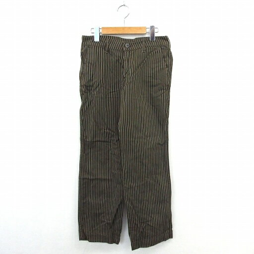 【中古】パンツ ロング ストライプ ジップフライ ポケット 61-89 カーキ /ST28 レディース 【ベクトル 古着】 201031 ブランド古着ベクトルプレミアム店 【中古】パンツ ロング ストライプ ジップフライ ポケット 61-89 カーキ /ST28 レディース 【ベクトル 古着】 201031 ブランド古着ベクトルプレミアム店