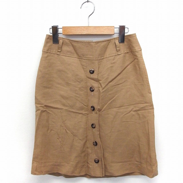 【中古】style Note スカート ボタンダウン ひざ丈 リネン混 無地 シンプル 61-89 キャメル 茶 /FT32 レディース 【ベクトル 古着】 201017 ブランド古着ベクトルプレミアム店 auc-vector-18954528 ブランド古着の買取販売ベクトル パッケージ画像