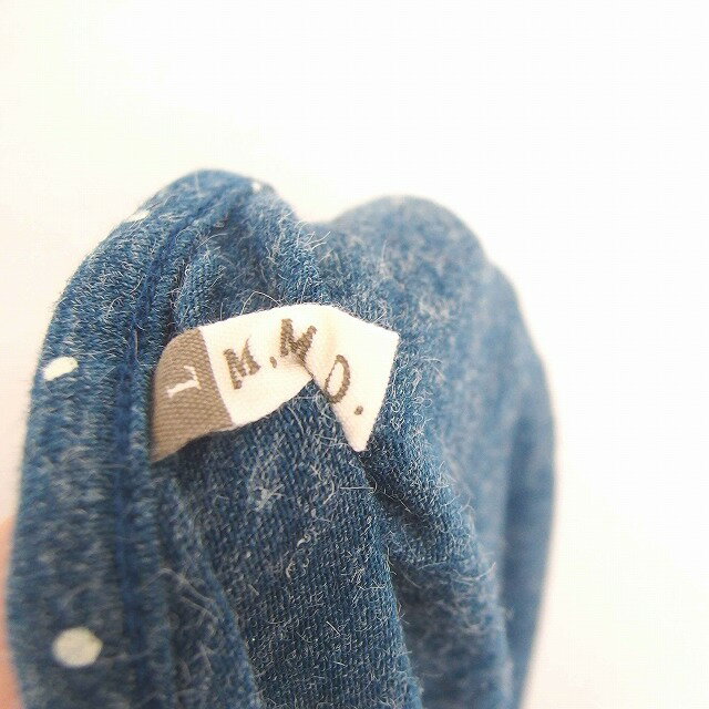 【中古】M.M.O. チュニック 丸首 ドット プルオーバー 長袖 L 青緑 白 ブルー ホワイト /TT35 レディース 【ベクトル 古着】 201028 ブランド古着ベクトルプレミアム店