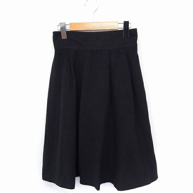 【中古】シーディーエスベーシック C.D.S BASIC スカート ギャザー 起毛 ロング 無地 シンプル M ブラック 黒 /FT27 レディース 【ベクトル 古着】 201024 ブランド古着ベクトルプレミアム店