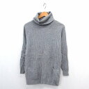 【中古】seneque diy チュニック ニット 長袖 ポリエステル ポケット有り グレー /ST31 レディース 【ベクトル 古着】 201109 ブランド...