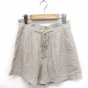 【中古】パンツ ショート ロールアップ リネン 麻 M ライトグレー 灰 /FT26 レディース 【ベクトル 古着】 201014 ブランド古着ベクトルプレミアム店(4)