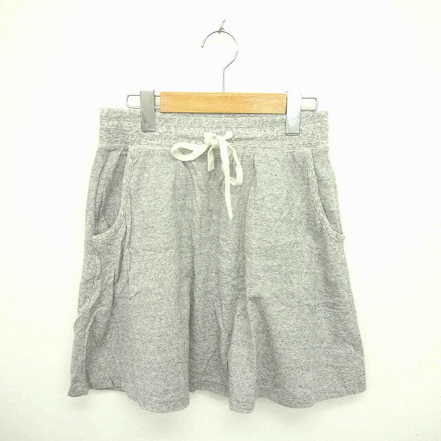 【中古】ユニクロ UNIQLO スカート フレア ミニ 無地 シンプル 綿 コットン S グレー 灰 /TT1 レディース 【ベクトル 古着】 201105 ブランド古着ベクトルプレミアム店(4.0)