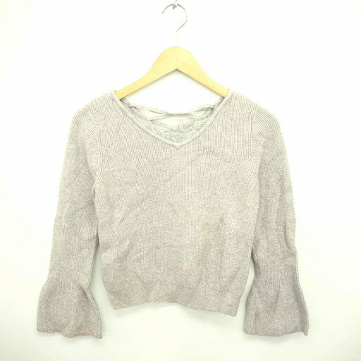 【中古】ミッシュマッシュ MISCH MASCH ニット セーター Vネック レース ベルスリーブ 長袖 M グレー 灰 /TT3 レディース 【ベクトル 古着】 201112 ブランド古着ベクトルプレミアム店 【中古】ミッシュマッシュ MISCH MASCH ニット セーター Vネック レース ベルスリーブ 長袖 M グレー 灰 /TT3 レディース 【ベクトル 古着】 201112 ブランド古着ベクトルプレミアム店