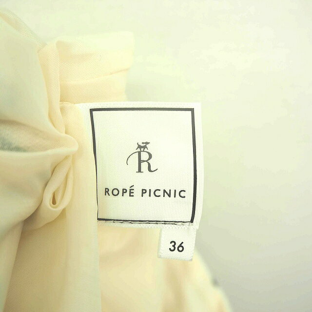 【中古】ロペピクニック ROPE Picnic スカート フレア ひざ丈 チェック ウール混 バックジップ 36 アイボリー グレー 白 灰 /TT2 レディース 【ベクトル 古着】 201119 ブランド古着ベクトルプレミアム店 auc-vector-18952595 ブランド古着の買取販売ベクトル サンプル画像3