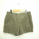 【中古】インディヴィ INDIVI パンツ キュロット ショート コーデュロイ 綿 コットン 38 緑 カーキ /TT9 レディース 【ベクトル 古着】 201...