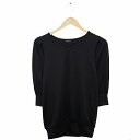 【中古】Newlyme ニット セーター 無地 Vネック 七分袖 M ブラック 黒 /MT13 レディース 【ベクトル 古着】 201202 ブランド古着ベクト...