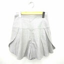 【中古】アプワイザーリッシェ Apuweiser-riche パンツ キュロット ショート フレア バックジップ ウール 0 グレー 灰 /TT20 レディース 【ベクトル 古着】 201205 ブランド古着ベクトルプレミアム店