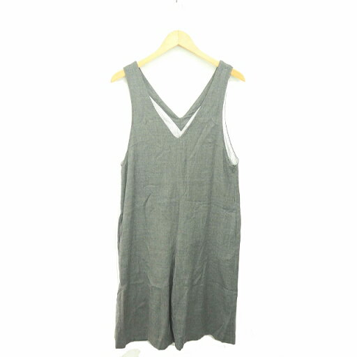【中古】CHEZ-VOEU オールインワン パンツ ワイド ウール Vネック 無地 シンプル ノースリーブ 38 グレー 灰 /TT36 レディース 【ベクトル 古着】 210109 ブランド古着ベクトルプレミアム店 【中古】CHEZ-VOEU オールインワン パンツ ワイド ウール Vネック 無地 シンプル ノースリーブ 38 グレー 灰 /TT36 レディース 【ベクトル 古着】 210109 ブランド古着ベクトルプレミアム店