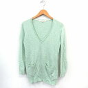 【中古】グリーンレーベルリラクシング ユナイテッドアローズ green label relaxing チュニック ニット セーター リブ袖 Vネック 長袖 ポケット 38 グリーン /ST17 レディース 【ベクトル 古着】 210122 ブランド古着ベクトルプレミアム店(4)