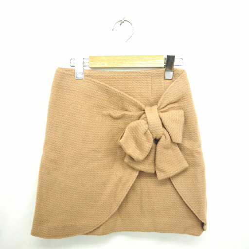 【中古】リッチミー Riccimie スカート 台形 ミニ リボン 厚手 ウール アンゴラ混 バックジップ 0 ベージュ 茶 /TT22 レディース 【ベクトル 古着】 210217 ブランド古着ベクトルプレミアム店 【中古】リッチミー Riccimie スカート 台形 ミニ リボン 厚手 ウール アンゴラ混 バックジップ 0 ベージュ 茶 /TT22 レディース 【ベクトル 古着】 210217 ブランド古着ベクトルプレミアム店