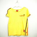 【中古】ベビードール BABYDOLL 子供服 Tシャツ カットソー ロゴプリント 丸首 半袖 コットン 綿 100 イエロー 黄 /MT4 キッズ 【ベクトル 古着】 210311