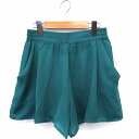 【中古】ジーユー GU パンツ キュロット フレア ショート 無地 シンプル M グリーン 緑 /FT33 レディース 【ベクトル 古着】 210422