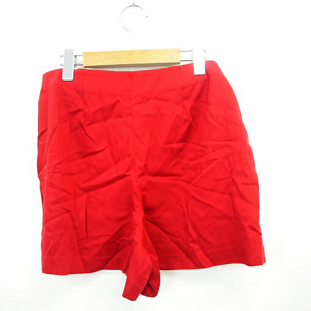 【中古】パンツ ボトムス キュロット ショート ショーパン 無地 シンプル ショート丈 69 レッド 赤 /MT11 N レディース 【ベクトル 古着】 210416