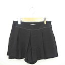 【中古】プロポーション ボディドレッシング PROPORTION BODY DRESSING パンツ キュロット ショート サイドジップ 薄手 無地 2 黒 ブ...