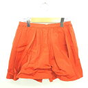 【中古】リッチ rich パンツ キュロット ショート バックジップ 薄手 無地 シンプル M オレンジ 橙 /TT16 レディース 【ベクトル 古着】 210...