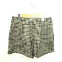 【中古】スピック&スパン Spick&Span パンツ キュロット ショート チェック サイドジップ ウール 厚手 38 グレー ブラック 灰 黒 /TT44 ...