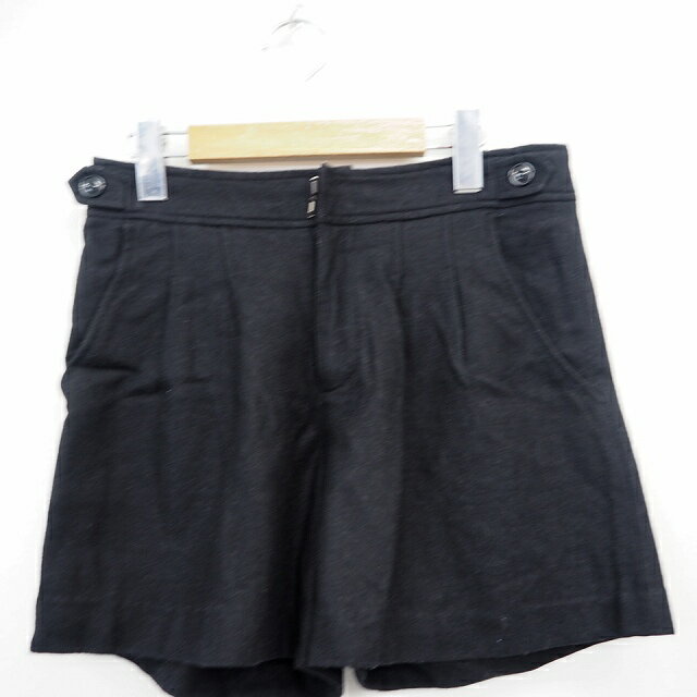 【中古】シンプリシテェ Simplicite キュロット ボトムス 無地 フレア シンプル ウール 毛 38 ブラック 黒 /MT38 レディース 【ベクトル 古着】 210515