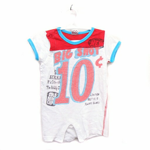 【中古】LITTLE BEAR CLUB ベビー服 ロンパース カバーオール ショートオール 半袖 コットン 綿 プリント 70 ホワイト 白 /HT5 キッズ 【ベクトル 古着】 210823 【中古】LITTLE BEAR CLUB ベビー服 ロンパース カバーオール ショートオール 半袖 コットン 綿 プリント 70 ホワイト 白 /HT5 キッズ 【ベクトル 古着】 210823