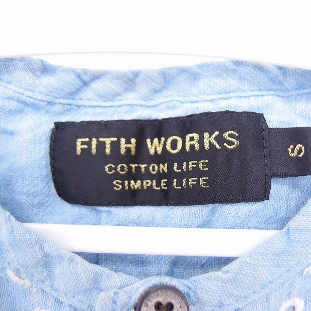 【中古】フィス FITH WORKS ベビー服 シャツ ブラウス 半袖 リネン 麻 綿混 デニム...