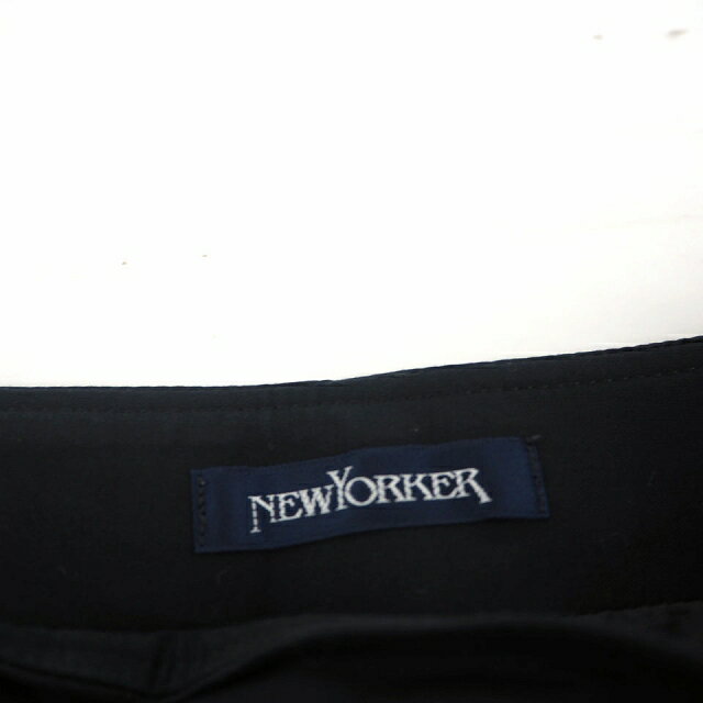 【中古】ニューヨーカー NEWYORKER スカート ボトムス プリーツ 無地 シンプル ロング コットン 綿 11 ブラック 黒 /MT38 レディース 【ベクトル 古着】 210527