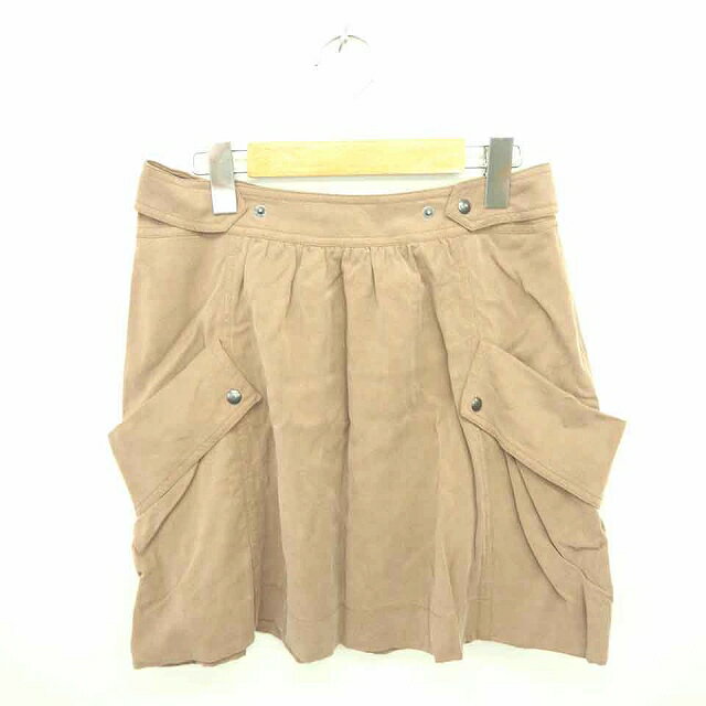 【中古】コントワーデコトニエ COMPTOIR DES COTONNIERS スカート 台形 ミニ 薄手 無地 シンプル サイ..