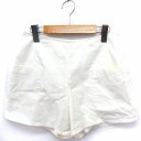 【中古】ジュエルチェンジズ Jewel Changes アローズ ショートパンツ ポケット 無地 コットン 綿 36 ホワイト 白 /FT44 レディース 【ベクトル 古着】 210607