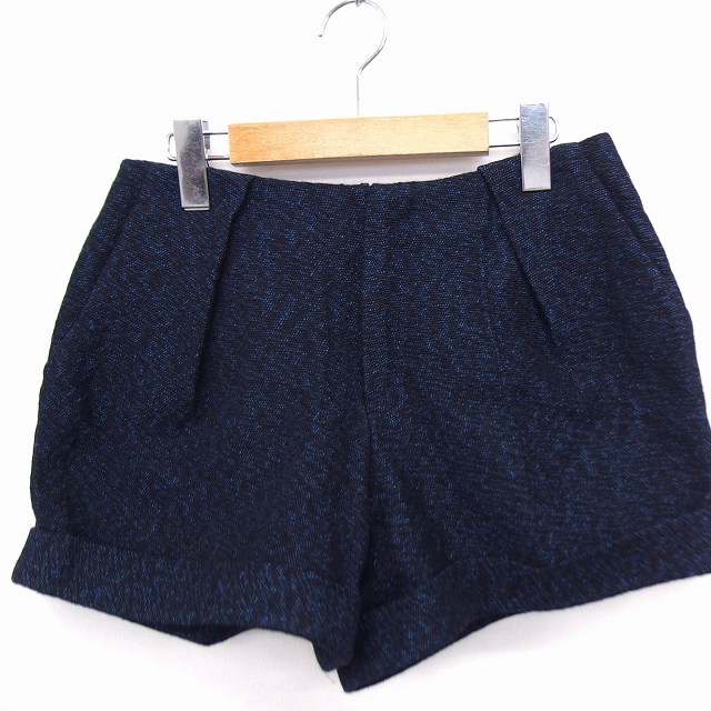 【中古】リエス Liesse パンツ ショート ロールアップ ウール 2 ネイビー 紺 /FT22 レディース 【ベクトル 古着】 210605