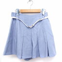 【中古】セシルマクビー CECIL McBEE パンツ キュロットショート丈 プリーツ フレア M ライトブルー /FT30 レディース 【ベクトル 古着】 2...