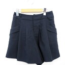 【中古】クリアインプレッション CLEAR IMPRESSION キュロット パンツ ボトムス 無地 シンプル ミニ ショート 1 ネイビー 紺 /MT53 レ...